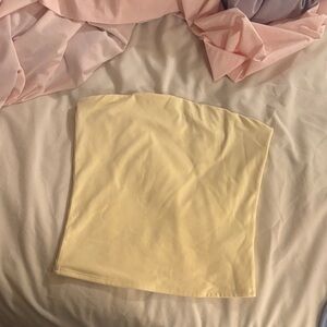 Garage Butter Yellow Tube Top - Crop Top